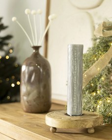 Sivá adventná sviečka 25 cm