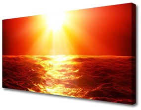 Obraz Canvas Západ slnka more vlna 100x50 cm