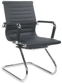 Kancelárska stolička s podrúčkami Prestige Skid - čierna