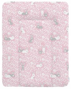 BabiM Mäkká prebaľovacia podložka 50x70 Farba: ružová-zajačiky