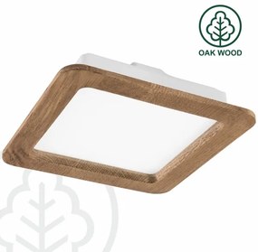 LED Podhľadové svietidlo WOODY SPOT LED/17W/230V 3000K orech 18,5x18,5 cm