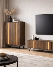 Moderná komoda do obývačky s LED osvetlením Amaro B