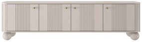 TV stolík Vespera 4D 187 cm - kašmírová / zlatá / kašmírové nohy