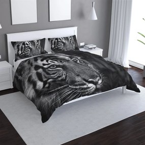 Sablio Obliečky Čiernobiely tiger - 140x220 / 90x70