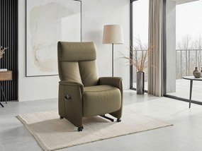 XXXLutz RELAXAČNÉ KRESLO, koža, olivovozelená Sit & More - Online Only obývacie izby - 0001440324R9