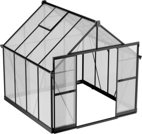 Skleník 234 × 244 × 254 cm, zosilnená konštrukcia, polykarbonát 6 mm