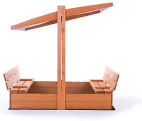 Drevené pieskovisko s lavičkami 150 cm