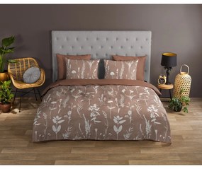 Hnedé bavlnené obliečky na jednolôžko/predĺžené 140x220 cm Rav – Good Morning