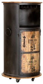 Čierna kovová vinotéka na 9 fliaš, 60x115 cm Luni – Interia Home &amp; Living