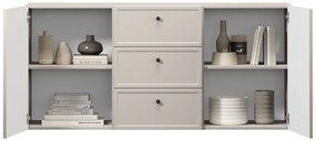 Závesná komoda Lorini 150 cm - kašmírová / čierne úchytky G