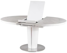 Rozkladací jedálenský stôl 120-160 cm Oris (biela) (pre 4 až 6 osôb). Vlastná spoľahlivá doprava až k Vám domov. 1050666