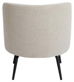 Krémové kreslo z textílie buklé Dieyda – Light &amp; Living