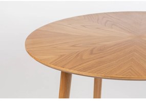Okrúhly jedálenský stôl s doskou v dubovom dekore ø 100 cm Fabio – White Label