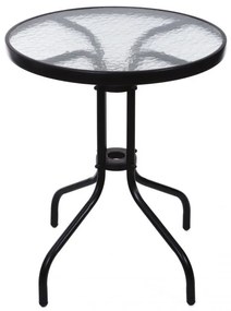 Okrúhly záhradný stôl 60 cm sklenený