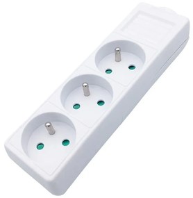 SOLIGHT Káblová viacnásobná zásuvka biela, 3 zásuvky 230V/16A