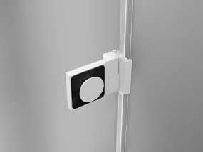 Mexen Lunar-B, L Otočné ľavé sprchové dvere 140 cm, 8mm číre sklo, biely profil, 832SL-140-050-20-00-L