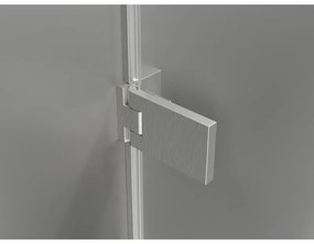 Mexen Lunar-B, výklopný sprchový kút ľavý 80 x 70 cm, 8mm číre sklo, oceľový profil, 832-080-070-97-00-L