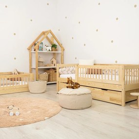 Ourbaby® 35985-0 Children's bed Teddy Plus - natural posteľ + úložný priestor 180x80 cm prírodná