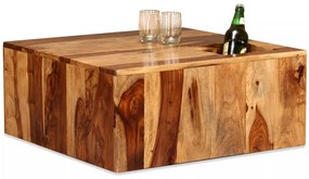 vidaXL Konferenčný stolík masívne sheeshamové drevo, 70x70x30 cm