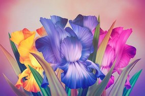 Samolepiaca tapeta kvetinová fantázia - 225x150