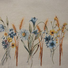 GOBELÍNOVÝ BEHÚŇ NA STÔL NATUR 40X100 CM KVETY