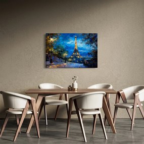 Obraz - Olejomaľba Eiffelovej veže (90x60 cm)