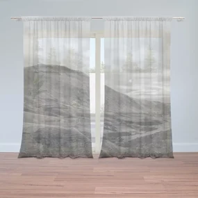 Sablio Záclony Čiernobiele údolie: 2ks 150x250cm