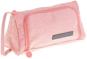 KIK Školský peračník s dvojitým vreckom vanity case ružový