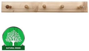 Vešiak 5-kolíkový borovica