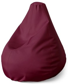 Sedací vak Pear bordová - detský, červená