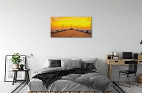 Obraz na plátne Gdańsk Pier sea sunset 120x60 cm