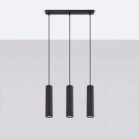 Čierne závesné svietidlo Gleam – Sollux