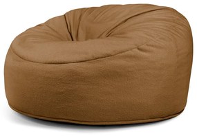 Hnedý sedací vak z textílie buklé Om 135 – SLOWDOWN