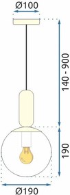 Toolight Toolight, Kovová stropná lampa sklenená APP474-1CP, zlatá, OSW-00606