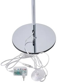 LED Stojacia lampa LED/10W/230V 3000K lesklý chróm
