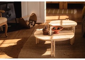 Okrúhly konferenčný stolík z borovicového dreva v prírodnej farbe ø 60 cm Sticks – Karup Design