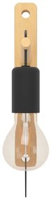 Eglo 44013 - Nástenné svietidlo POCKLEY 1xE27/10W/230V hnedá/čierna