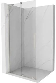 Mexen Velar L, posuvná sprchová zástena Walk-in 90 x 200 cm, 8mm číre sklo, brúsená oceľ, 871-090-003-03-97