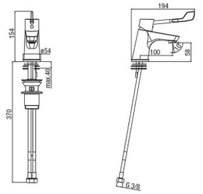 Sapho - Umývadlová batéria LEA 15,4 cm, lesklý chróm