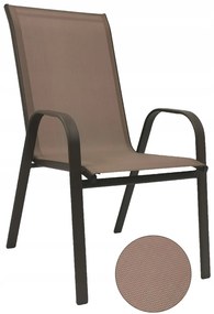 Záhradné kreslá TAVERNO set 4 ks hnedá/čierna