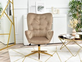 Kreslo Meryl (béžová + zlato). Vlastná spoľahlivá doprava až k Vám domov. 1110287