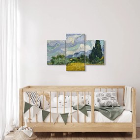 Obraz - Vincent van Gogh, Wheat Field with Cypresses, reprodukcia (90x60 cm)