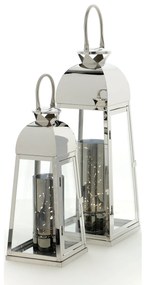 Dekorstudio Sada strieborných lampášov GLAMOUR 40cm,53cm