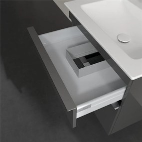 VILLEROY &amp; BOCH Venticello závesná skrinka pod umývadlo, 2 zásuvky, 603 x 502 x 590 mm, Glossy Grey, A92401FP