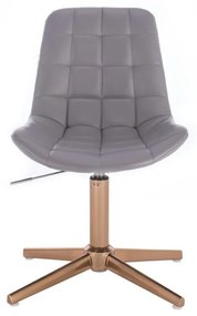 LuxuryForm DESIGN Stolička PARIS na zlatom kríži - šedá