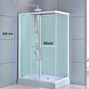 BPS-koupelny Sprchový box WSH307L 120x80, ľavý