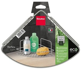 Oceľová kúpeľňová polička v lesklo striebornej farbe Luxy – Metaltex