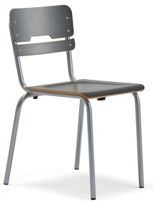 Školská stolička SCIENTIA, široké sedadlo, V 460 mm, strieborná/antracit