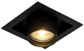 Sada 6 moderných zapustených bodových svetiel čierna nastaviteľná - Roof