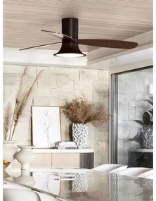Lucci Air 210663 - LED Stmievateľný ventilátor FLUSSO 1xGX53/18W/230V hnedá + DO